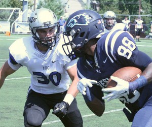 Thomas More gets credit for scheduling up, as go a handful of other teams, even though they lost.(Wesley athletics photo)