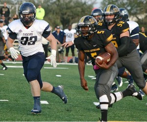 Marquis Barolle has already gone for 1,152 yards on the ground this season. (Texas Lutheran photo by Bailee Bauman)