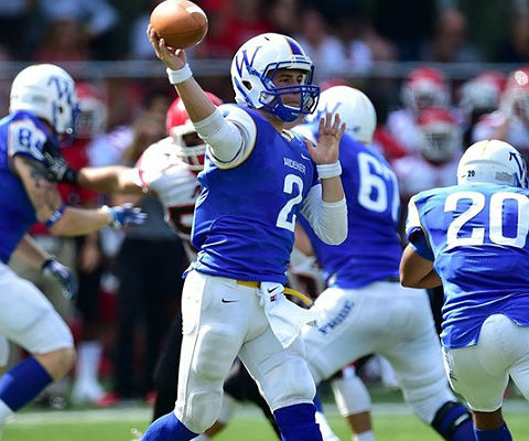 Delaware Valley picked off Seth Klein twice in last year's Keystone Cup game. He has thrown only two interceptions in the nine games since. (Widener athletics photo)