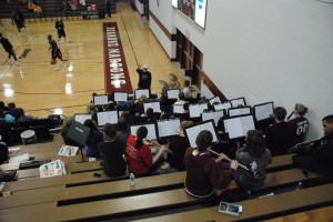 Could the college band or DJ be asked to play more music at women's games?